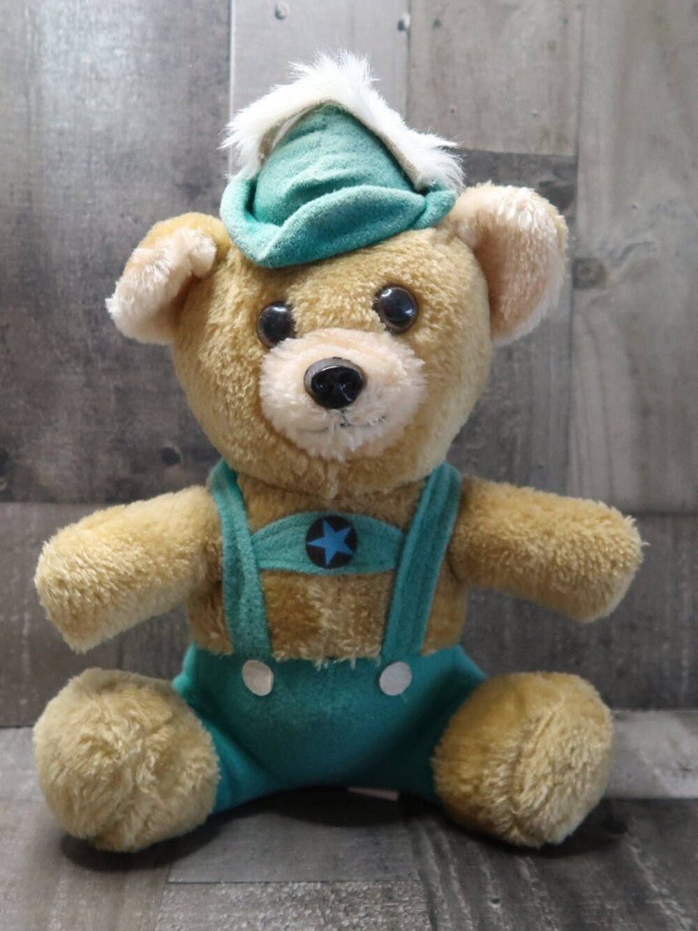 Vintage 1980s Etone Teddy Bear Green German Outfit Lederhosen Robin Hood